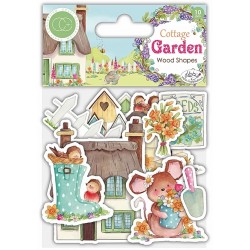 Craft Consortium - Dies Cut Cottage Garden - Wooden Ephemera Shapes