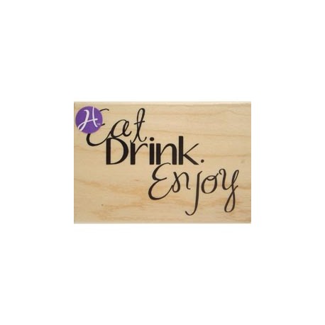Timbro legno Hampton Art - Eat drink enjoy