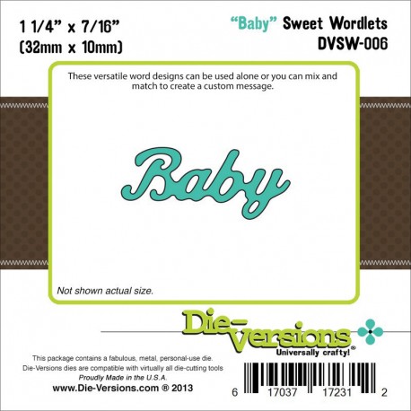 Die-Versions - Fustella - Sweet Wordlets Baby