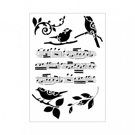 Tommy Art - Stencil - Note Musicali formarto A4
