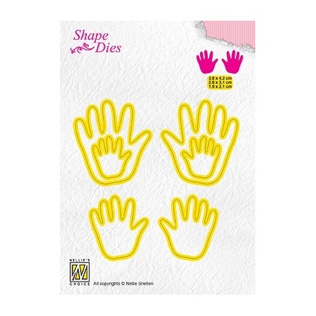 Nellie Snellen - Fustella - 3x Baby hands