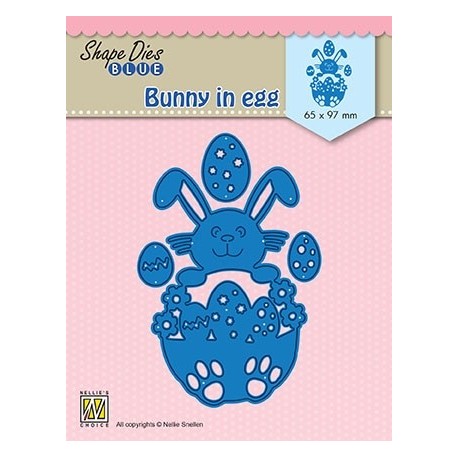 Nellie Snellen - Fustella - Easter bunny in egg