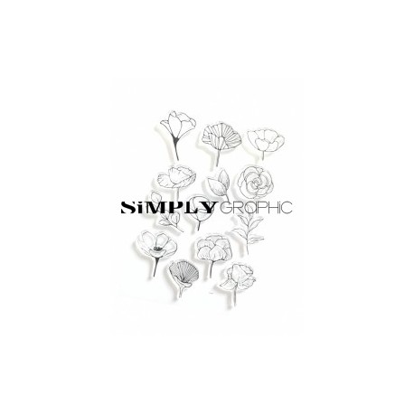 Simply Graphic - Timbri Clear - Assortiment De Fleurs