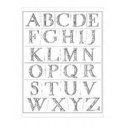 Plaid - Timbri Clear - Elegant Engraving Alphabet
