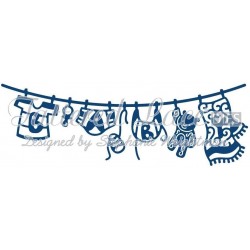 Tattered Lace - Fustella - Baby Boy Washing Line