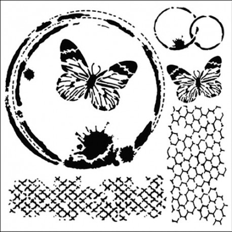 TCW - Stencil - Butterfly Cottage