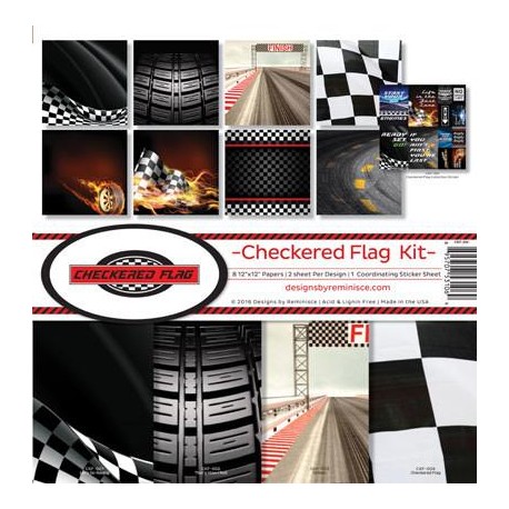 Reminisce  - Kit Carte 12x12" - Checkered Flag