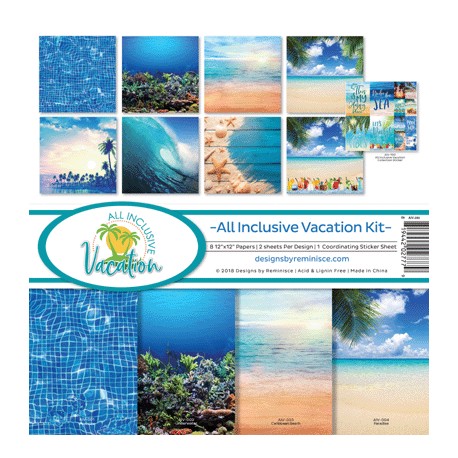 Reminisce  - Kit Carte 12x12" - All Inclusive Vacation
