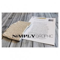 Simply Graphic - Timbri Cling - Fond Texte Décalé