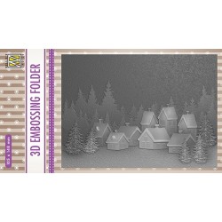 Nellie Snellen - Embossing Folder - Snowy village