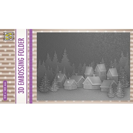 Nellie Snellen - Embossing Folder - Snowy village