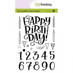 CraftEmtions - Timbri Clear - Happy Birthday & Numbers