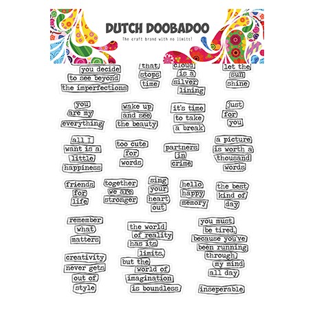 Dutch Doobadoo - Abbellimenti - Stickers Quotes