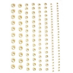 Glorex - Mezze Perle adesive - Madreperla assortiti