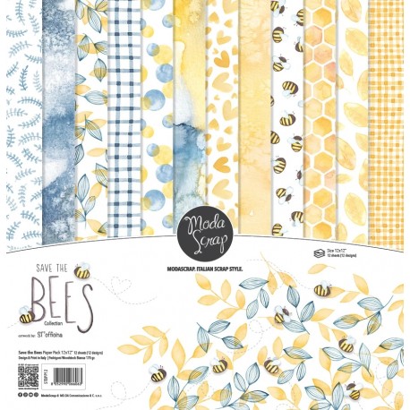 MODASCRAP - KIT CARTE - SAVE THE BEES 12X12"