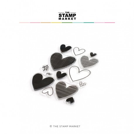 The Stamp Market - Timbri Clear - ALL HEARTS