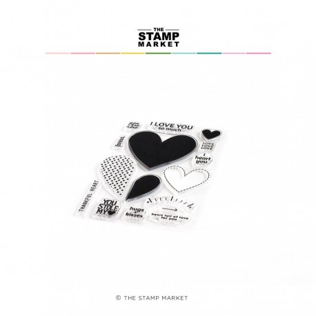 The Stamp Market - Timbri Clear - FULL HEARTS