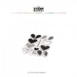The Stamp Market - Timbri Clear - HEAPS OF HEARTS