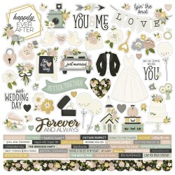 Simple Stories - Stickers 12x12" - Happily Ever After