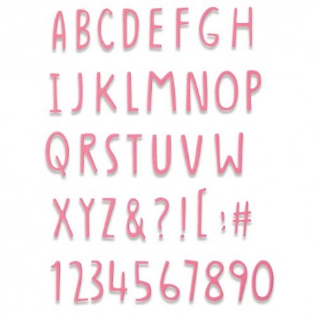 Sizzix - Fustella Thinlits - Hand Drawn Alphabet 