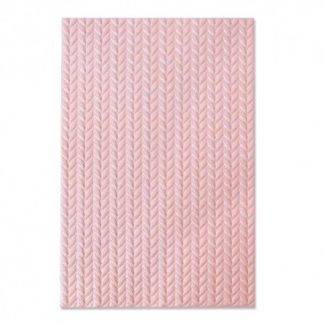 Sizzix - 3-D Textured Impressions Embossing Folder - Knitted