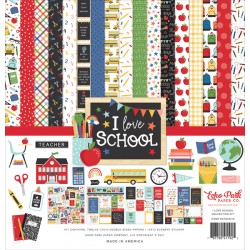Echo Park - Kit Carte 12x12" - I Love School