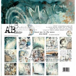AB STUDIO - Kit Carte 12x12" – I LOVE YOU TO THE MOON AND BACK 