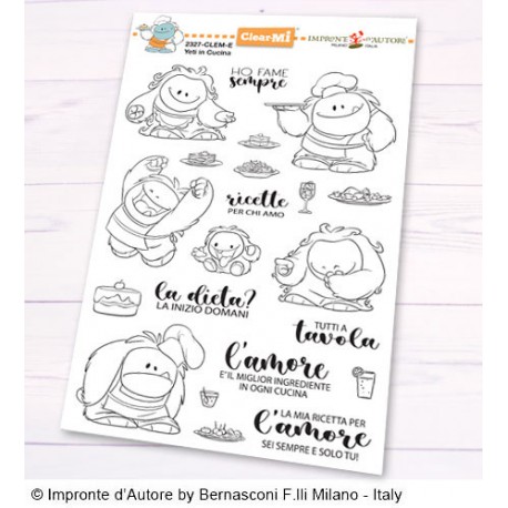 Impronte d'Autore - Timbri Clear - Yeti in cucina (ITA)