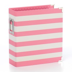 Simple Stories - Snap Binder 6x8" - Pink Stripe