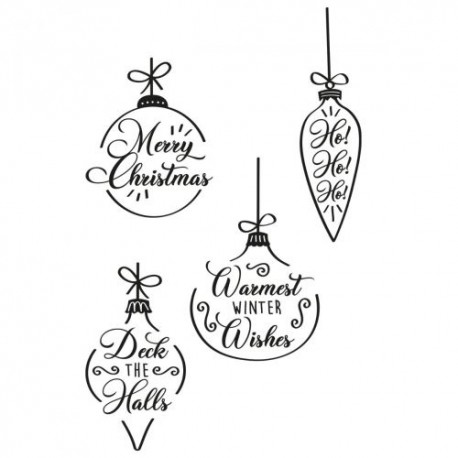 Sizzix - Timbri Clear - Christmas Baubles