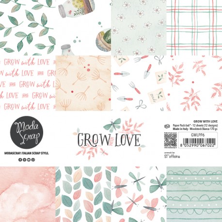 MODASCRAP - KIT CARTE - GROW WITH LOVE 12X12"