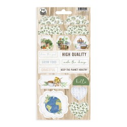 P13 - Chipboard sticker sheet - There is no Planet B 03