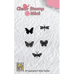 Nellie Snellen - Mini Timbri Clear - Butterflies