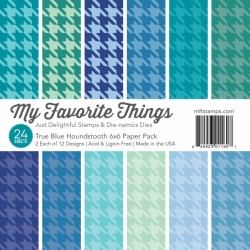 My Favorite Things 6x6 pad - True Blue Houndstooth