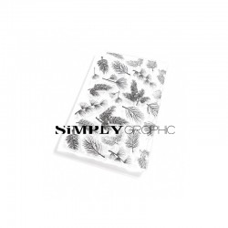 Simply Graphic - Timbri Clear - Fond Branches De Pin