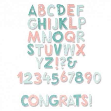 Sizzix - Fustella Thinlits - Stylized Alphabet -665893