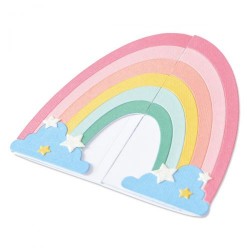 Fustella Sizzix Thinlits - Card, Rainbow Fold-a-Long - 665475