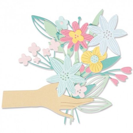 Fustella Sizzix Thinlits - PASS THE BOUQUET - 665895