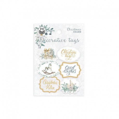 P13 - Abbellimenti - CHRISTMAS CHARM- DECORATIVE TAG - SET 04