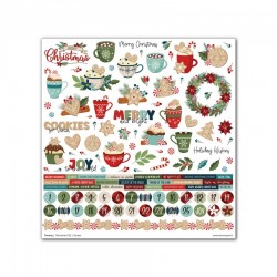 Cardstock Stickers – CHRISTMAS EVE – foglio 30,5 cm x 31,5 cm