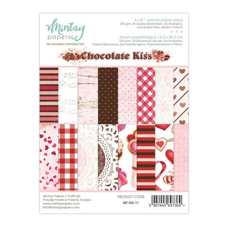 Mintay Papers - Chocolate Kiss, Add-On Paper Pack (6"x8") - MT-KIS-11