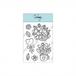 Tommy - clear stamps – FUNKY FLOWERS- TS0048