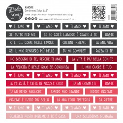 MODASCRAP - SENTIMENT STRIPS - AMORE- SS20