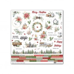 Tommy - Cardstock Stickers – Rustic Christmas – foglio 30,5 cm x 31,5 cm - TCS0002