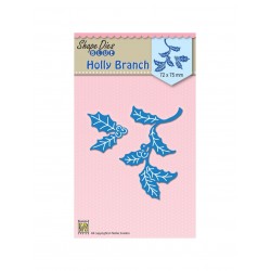 Fustella Nellie Snellen - Shape Dies Blue Holly Branch