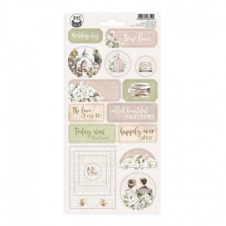 P13 - Chipboard sticker sheet - Love and Lace 02