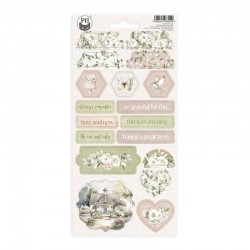 P13 - Chipboard sticker sheet - Love and Lace 03