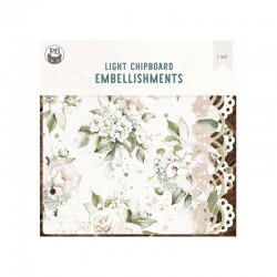 P13 - Light chipboard album base decorati - Love and lace