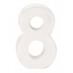 Glorex - Numero in Cartone Bianco - 8