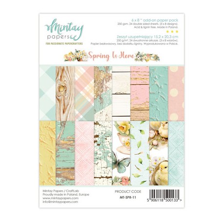 Mintay Papers - SPRING TO HERE - Add-On Paper Pack (6"x8") - MT-SPR-11